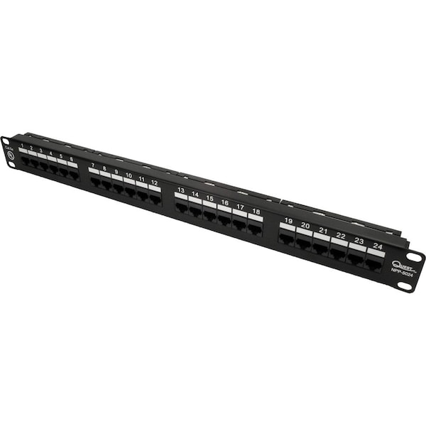 Cat5E Utp Patch Panel - 24-Port, 19" Rack Mnt, 1U